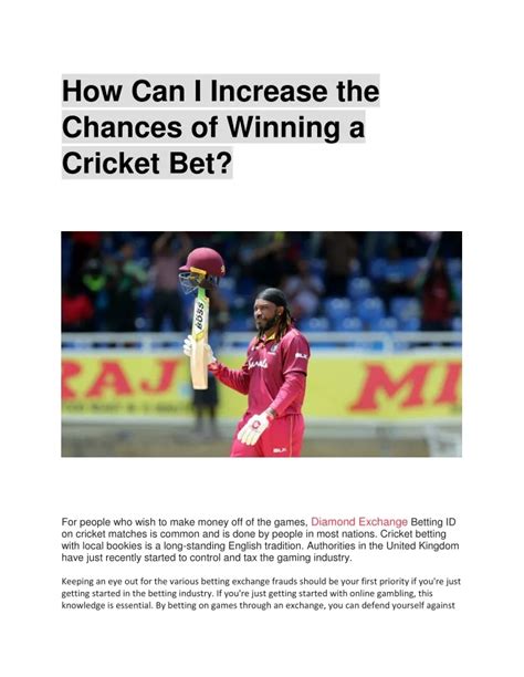 What are cricket betting odds & how to increase chances of winning.